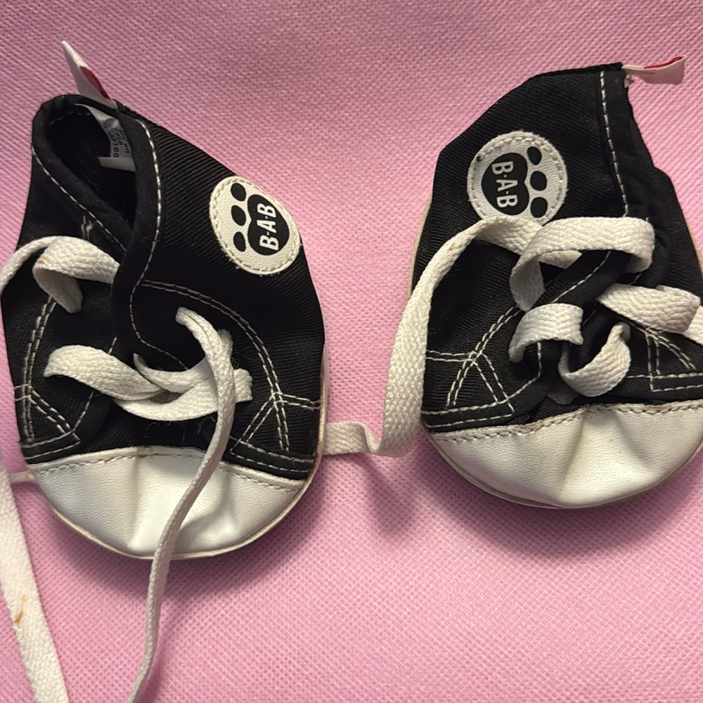 Build a bear shoes BAB black and white Conv